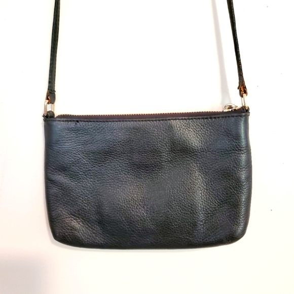 Cole Haan Small Leather Crossbody Purse Black - Picture 4 of 9